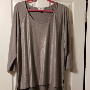 Women's Silver 3/4 Long Sleeve Tunic